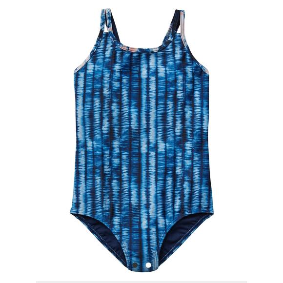 NWT Athleta Girl One Piece Swimsuit - XS 6 - Festival Tie Dye - XS 6